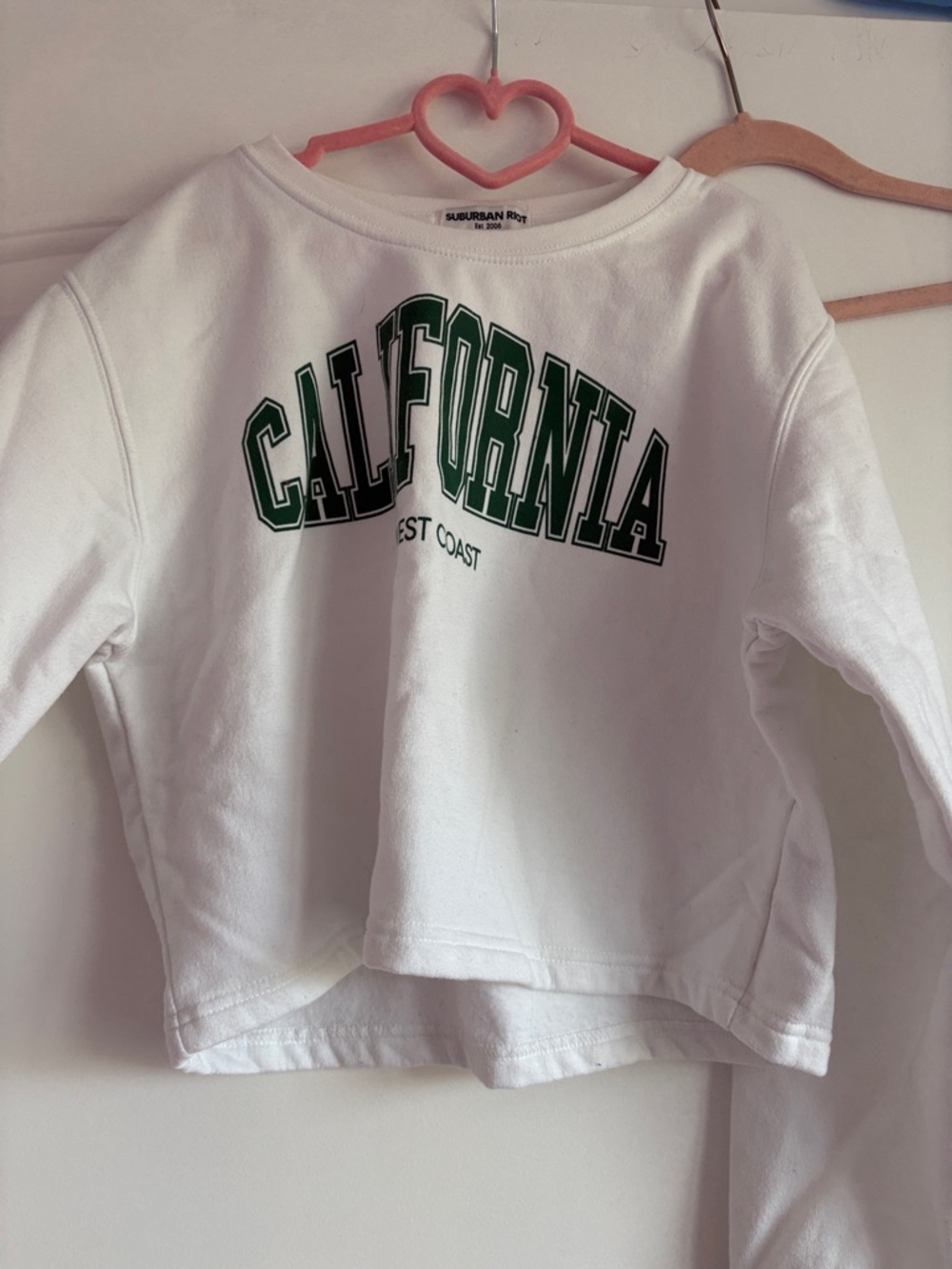 Sub_Urban Riot White Kids Sweatshirt with Green "California" Print